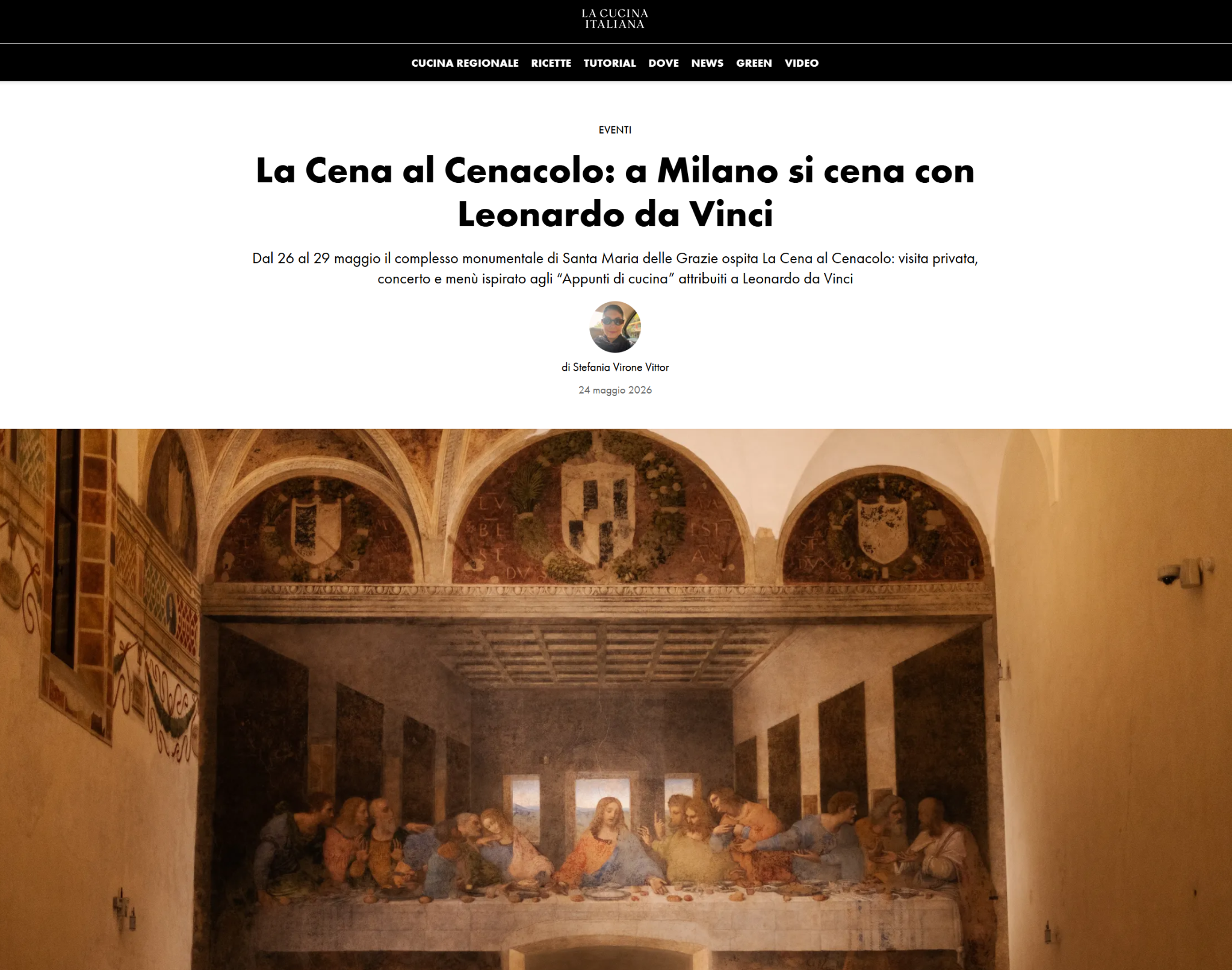 La Cucina Italiana · La Cena al Cenacolo: a Milano si cena con Leonardo da Vinci